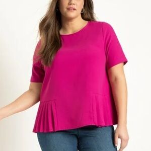 Eloquii Pleated Hem Top